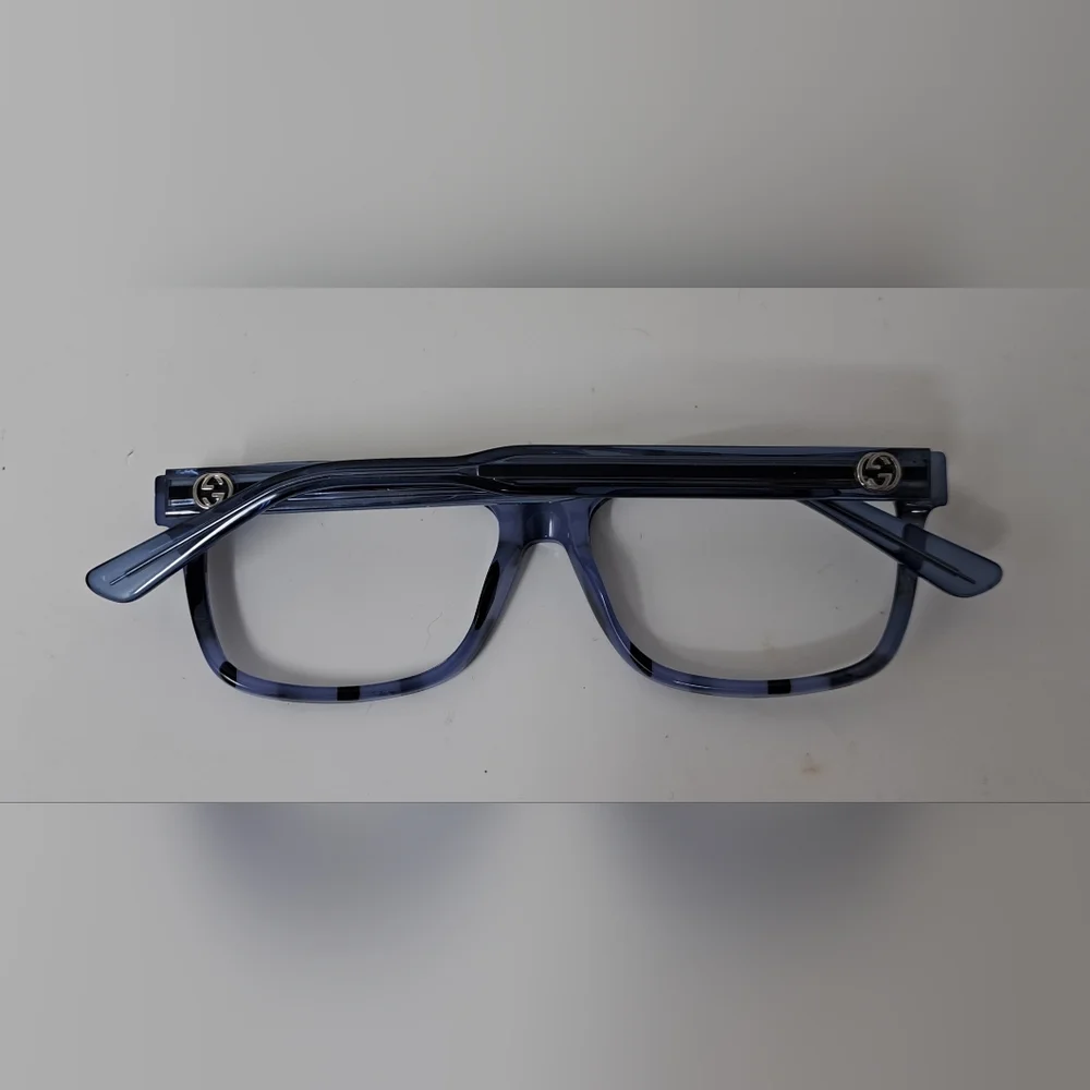 Gucci Eye  Glasses Frames Blue Black Italy Rectangle GG 3765 YV5 53mm 53-15-140 - Picture 6 of 16